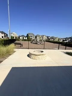 park and firepit across the street