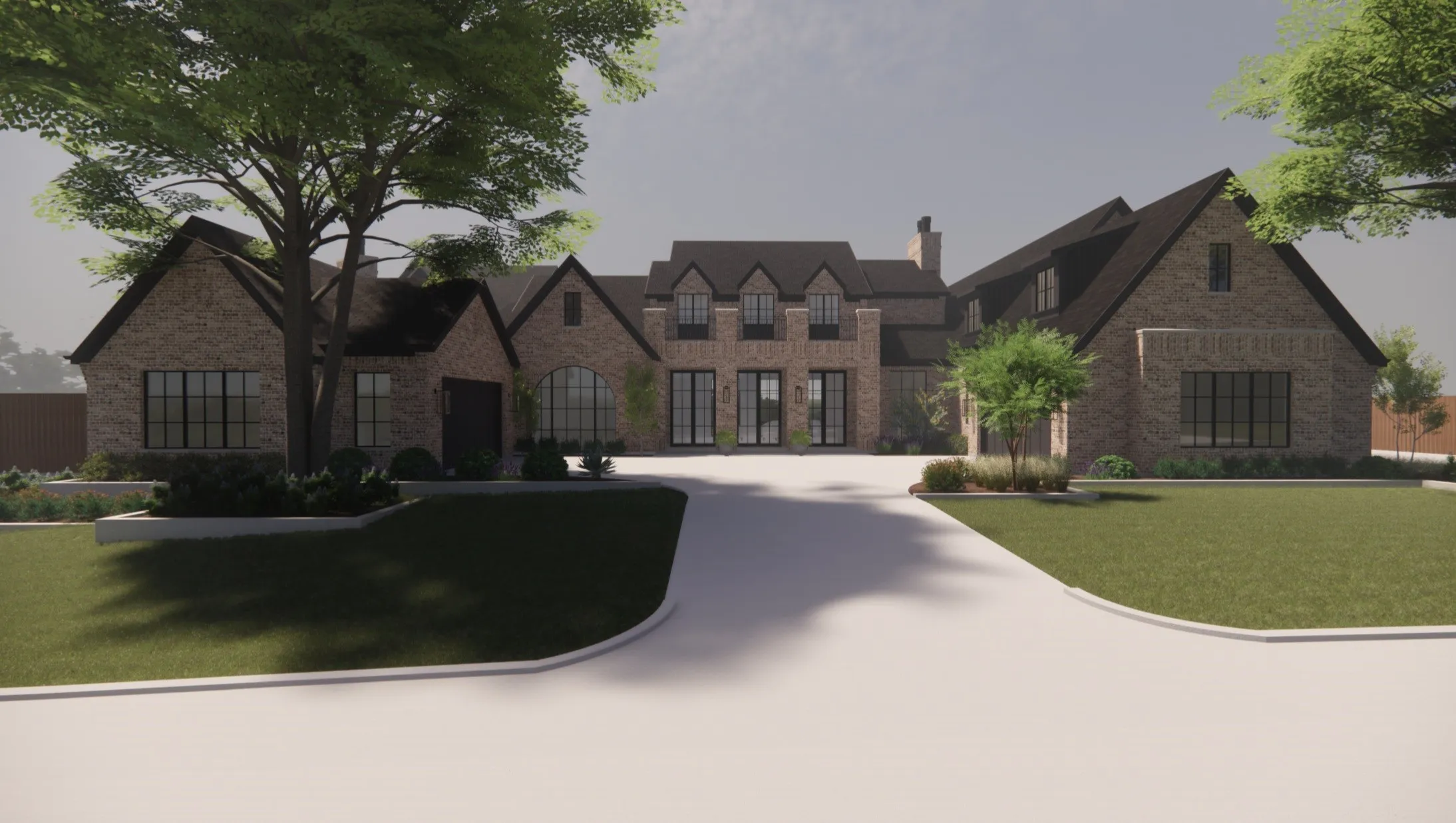 Conceptual rendering of proposed custom estate home designed for this 1.036-acre Overton West homesite.