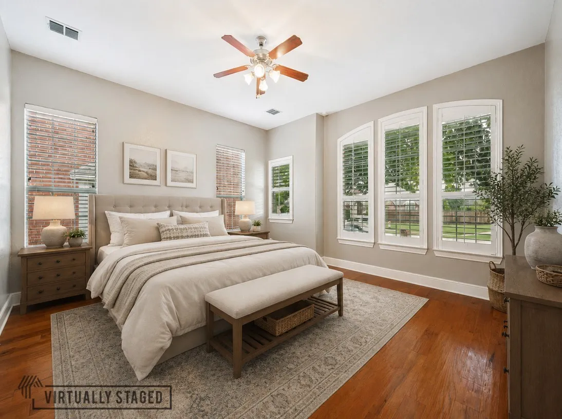 Virtually Staged  Primary Bedroom