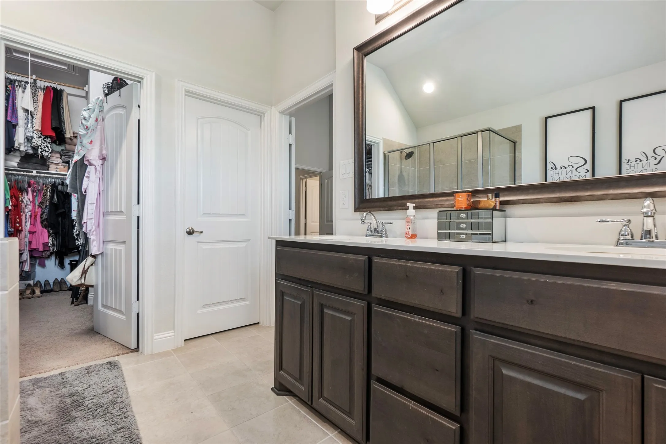 Get dressed in this private primary bedroom