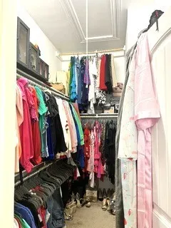 Huge custom primary bathroom closet