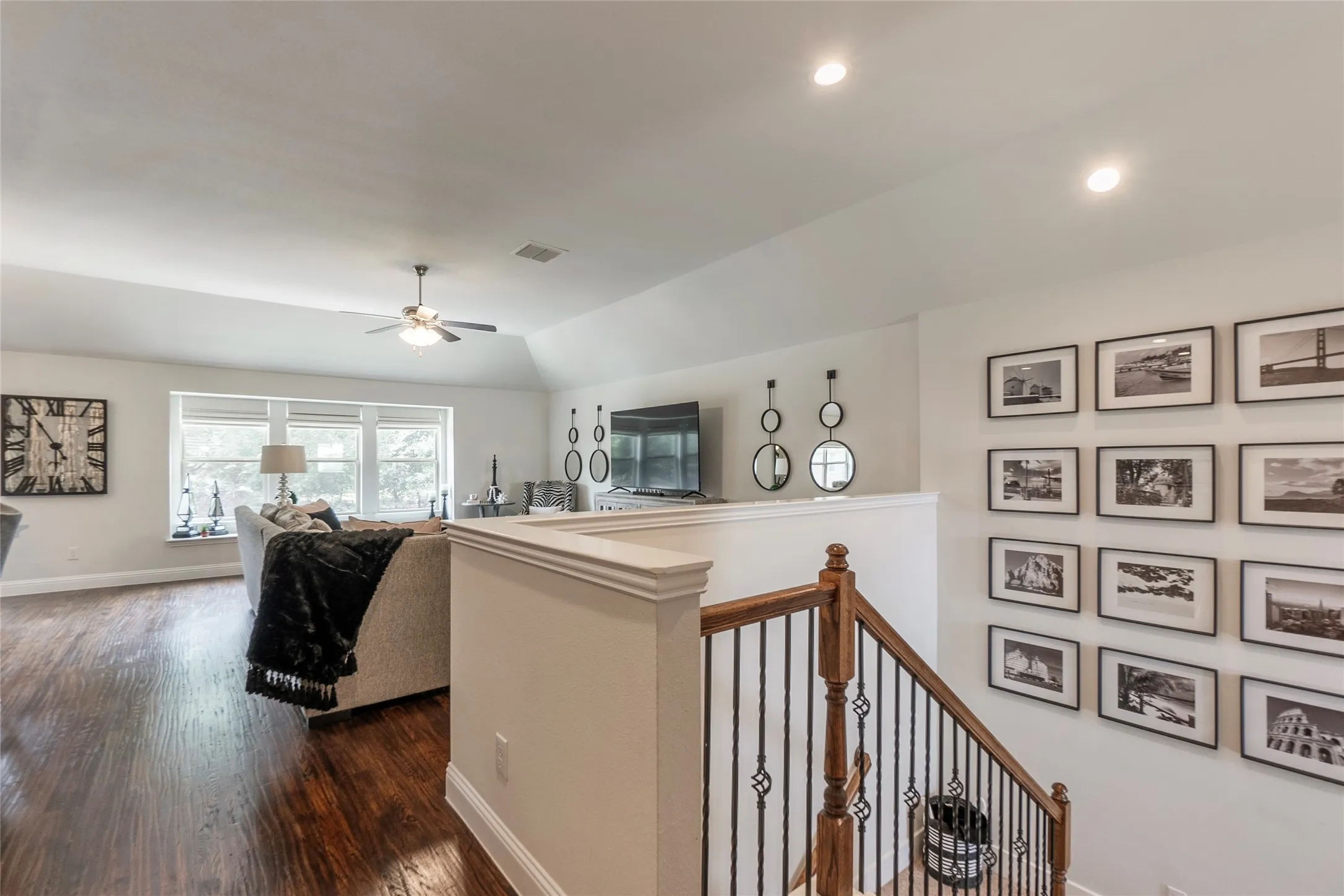 Stairs up to main floor