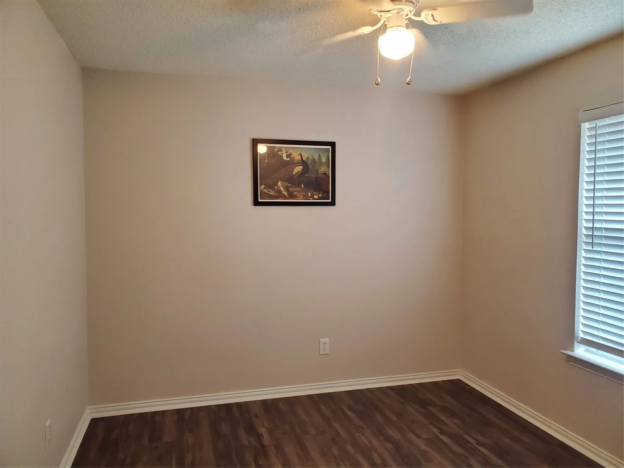 2nd bedroom.  No carpet!  Some network/phone wiring.