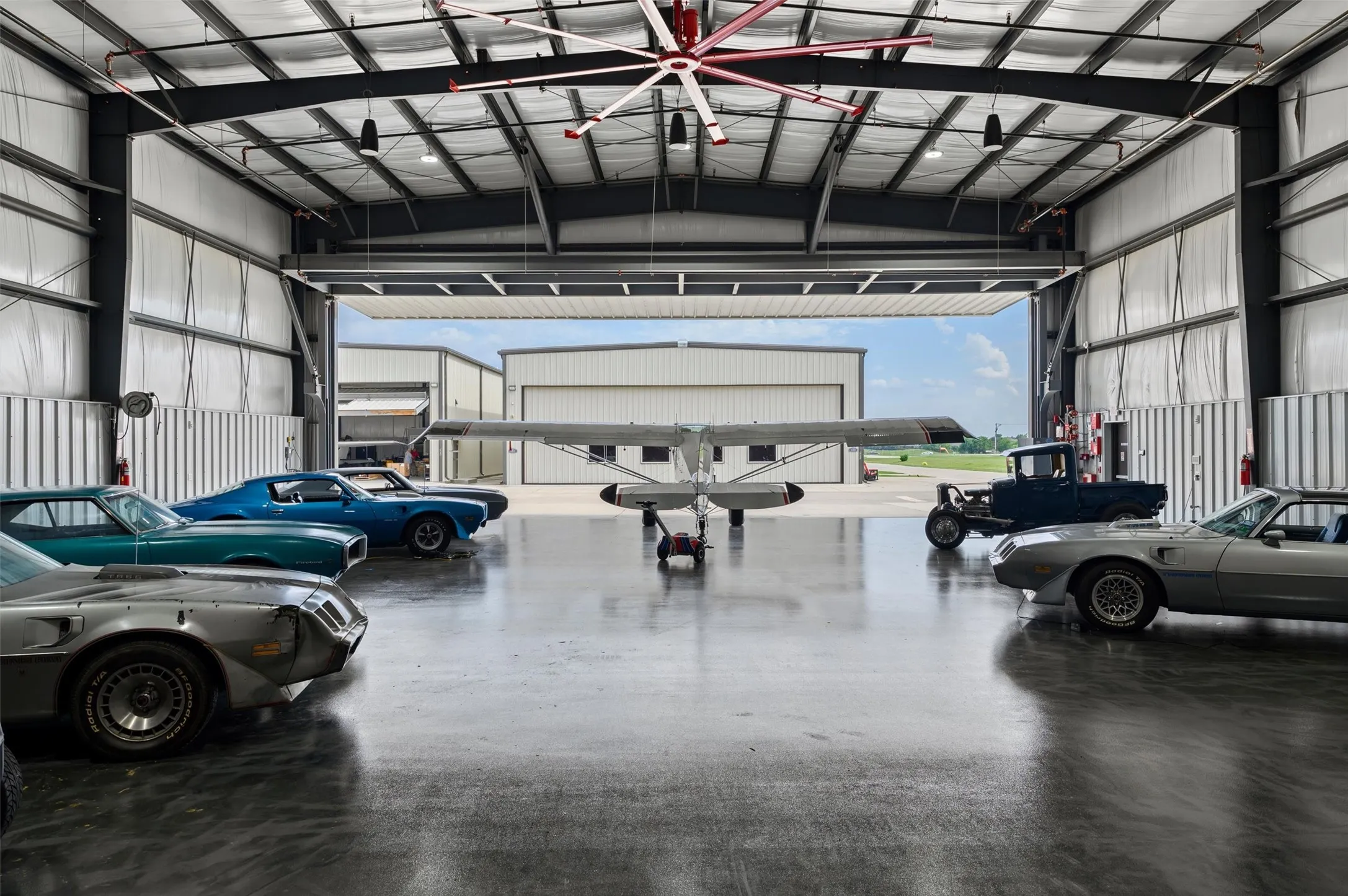 Completed hangar to illustrate hangar use.