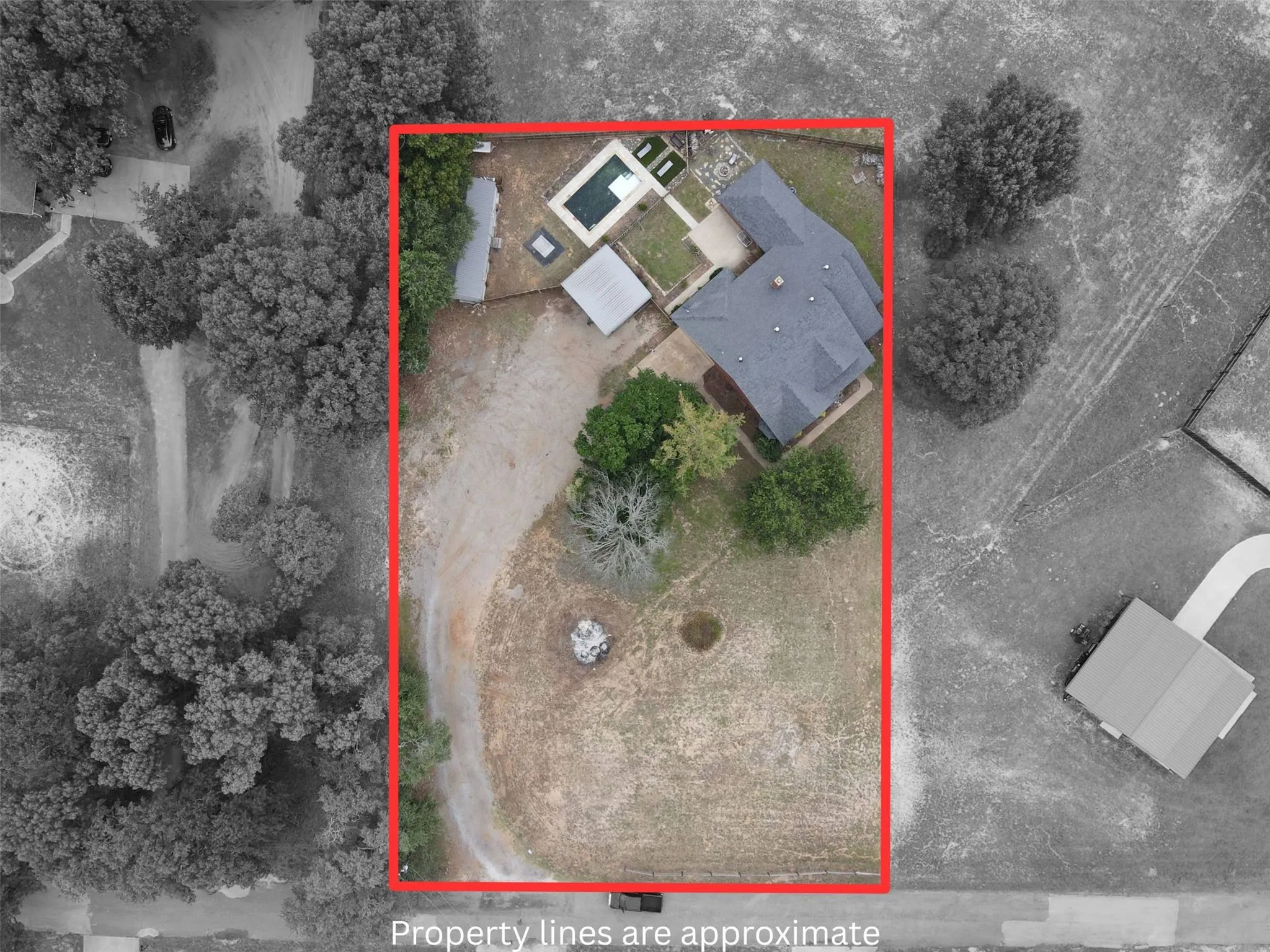 1.0 Acre approx. prop line.