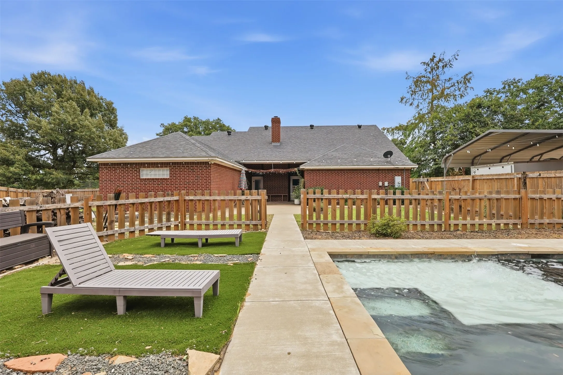 Backyard swimming pool