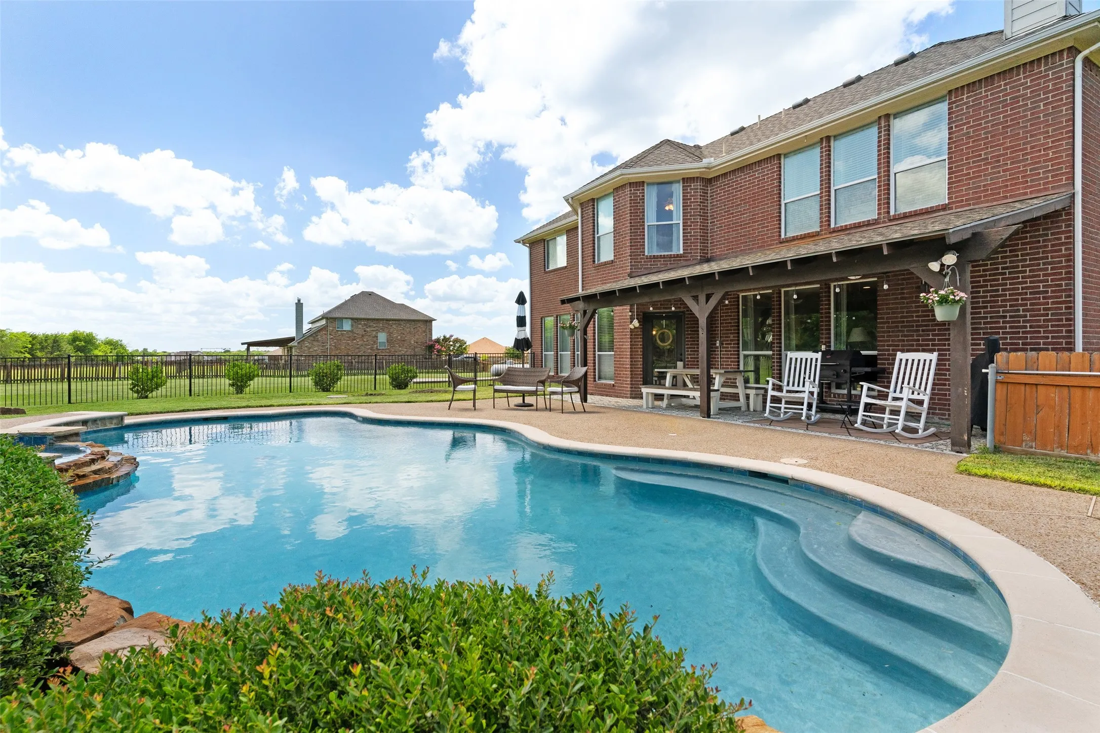 Pool area is separately fenced
