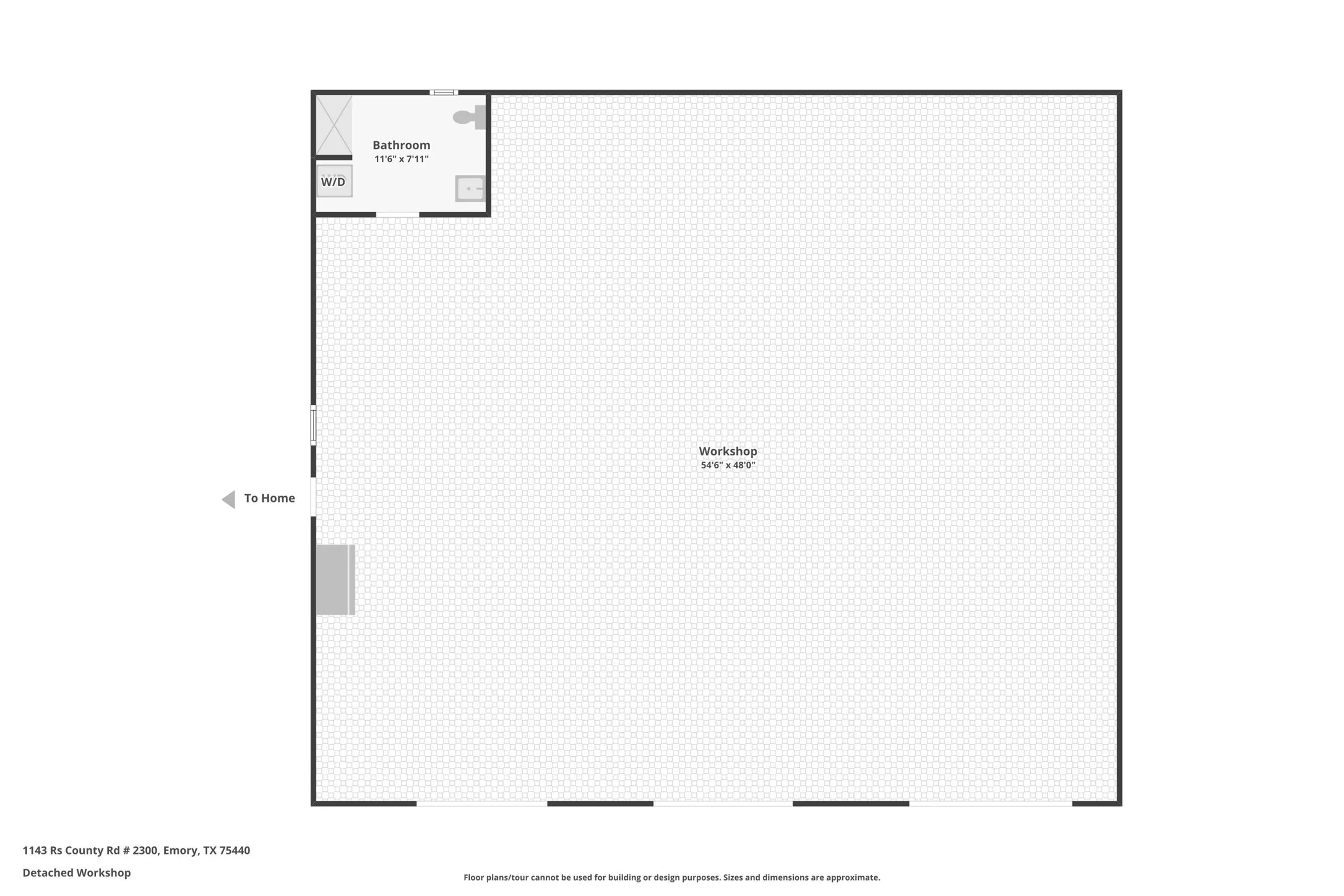 DETACHED GARAGE/WORKSHOP FLOORPLAN