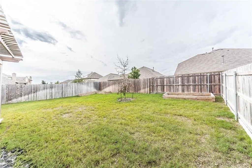 A large backyard.