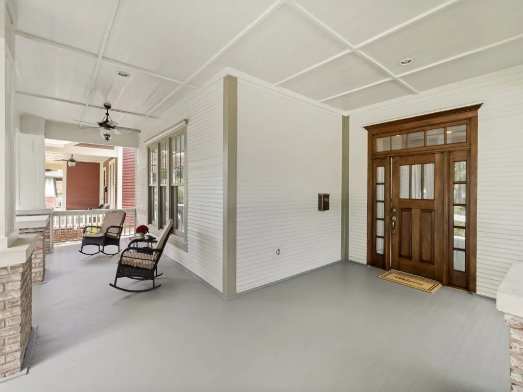 Inviting front porch