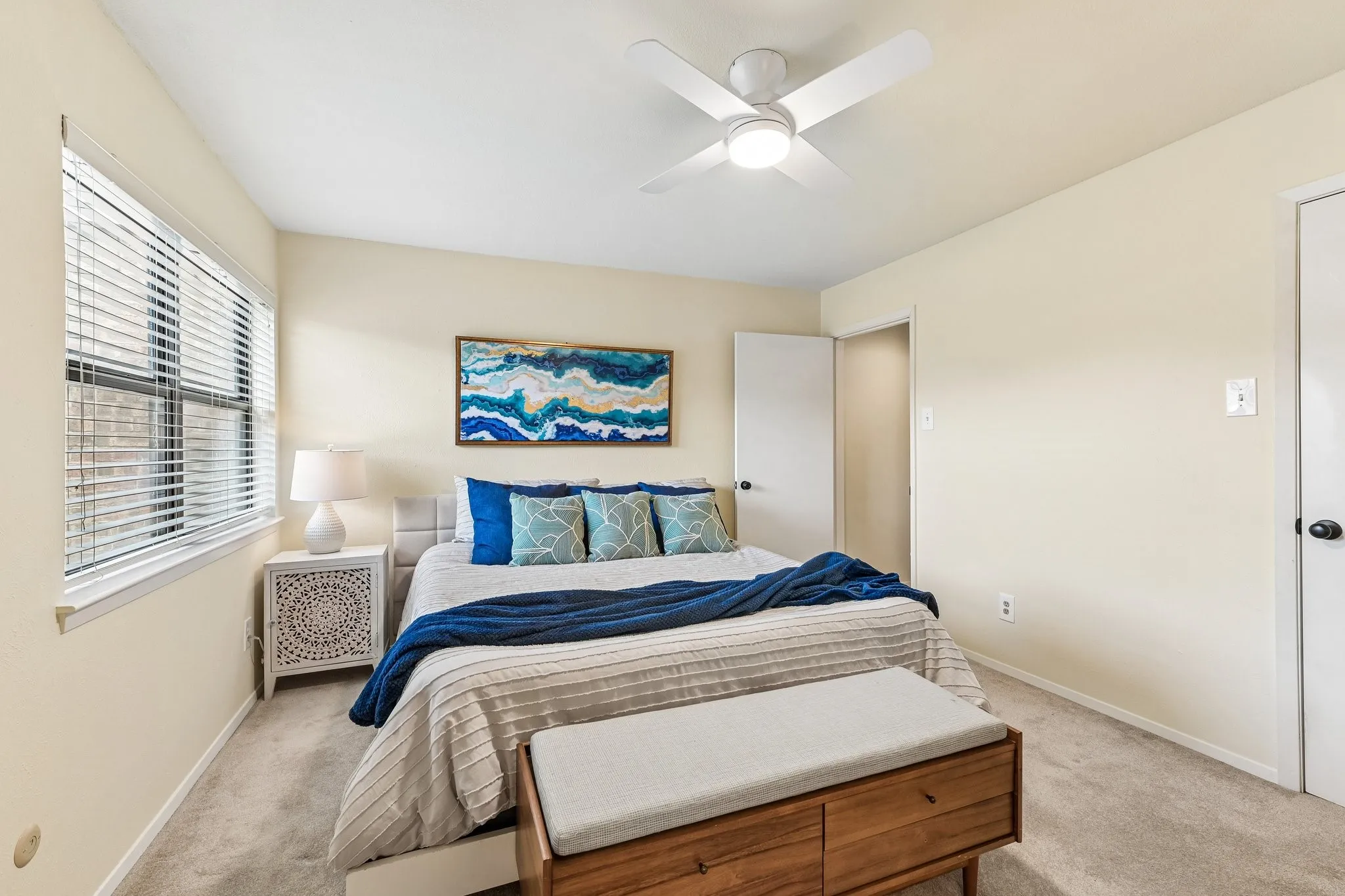 Primary Bedroom suite at back of home with great natural light