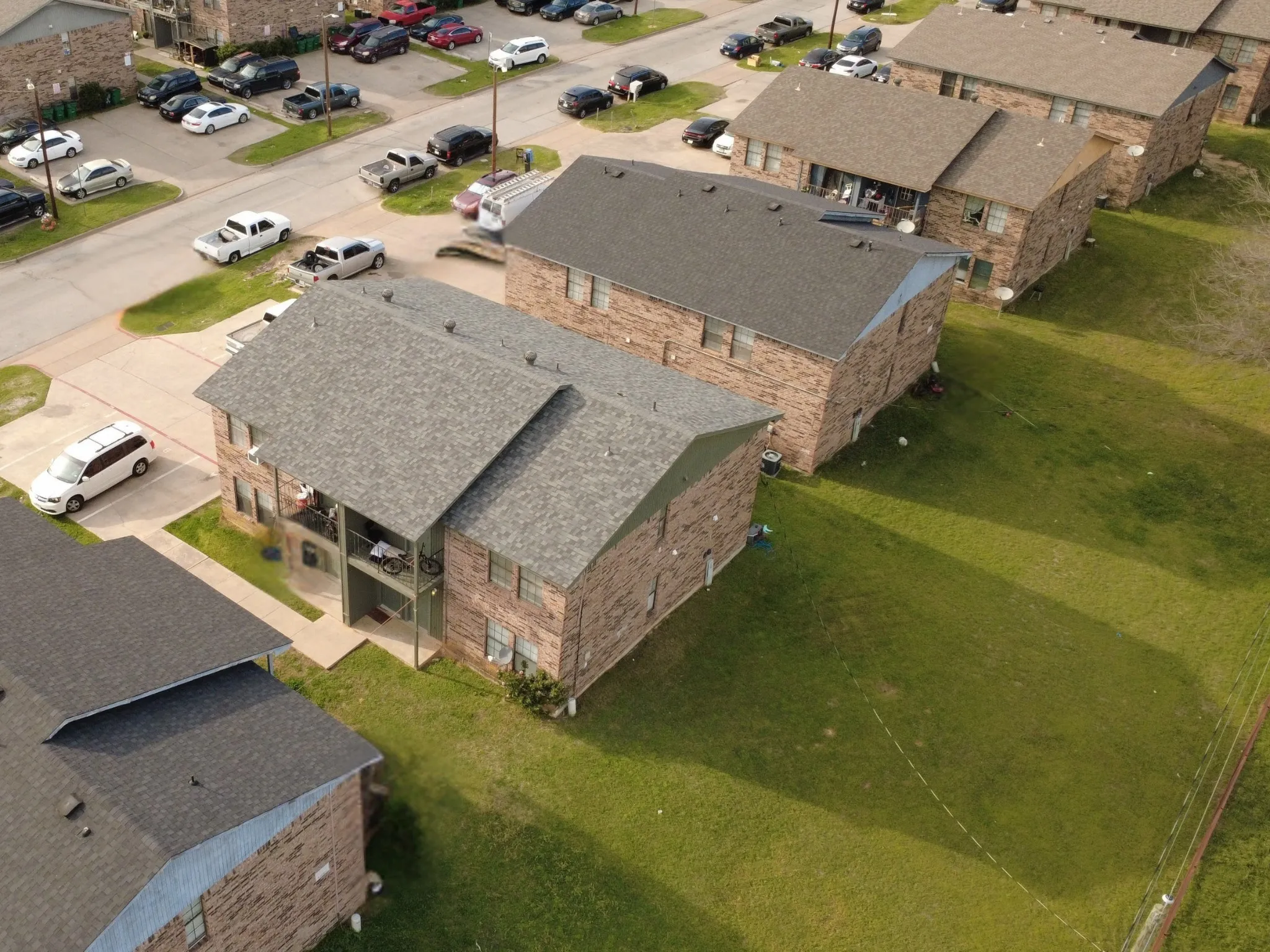 Aerial view of community with large greenbelt