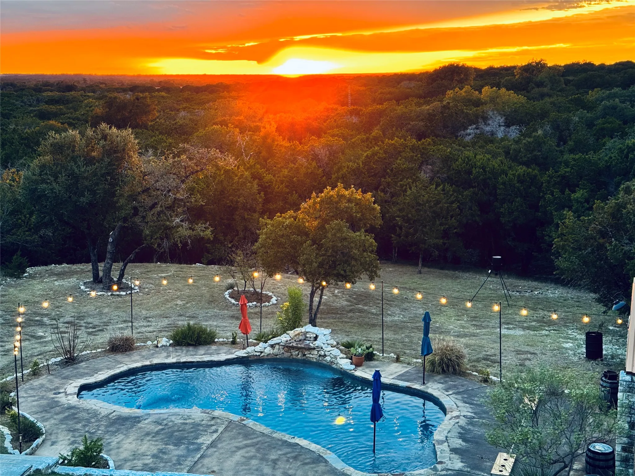 Sunset view from balcony