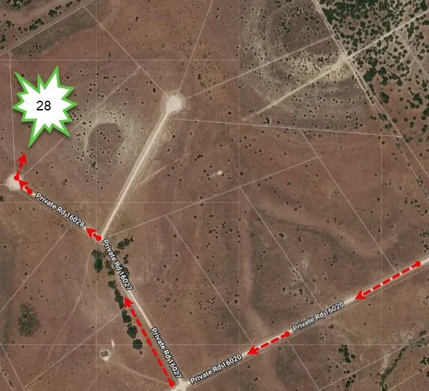 Property Map. Illustrating private road access to the property