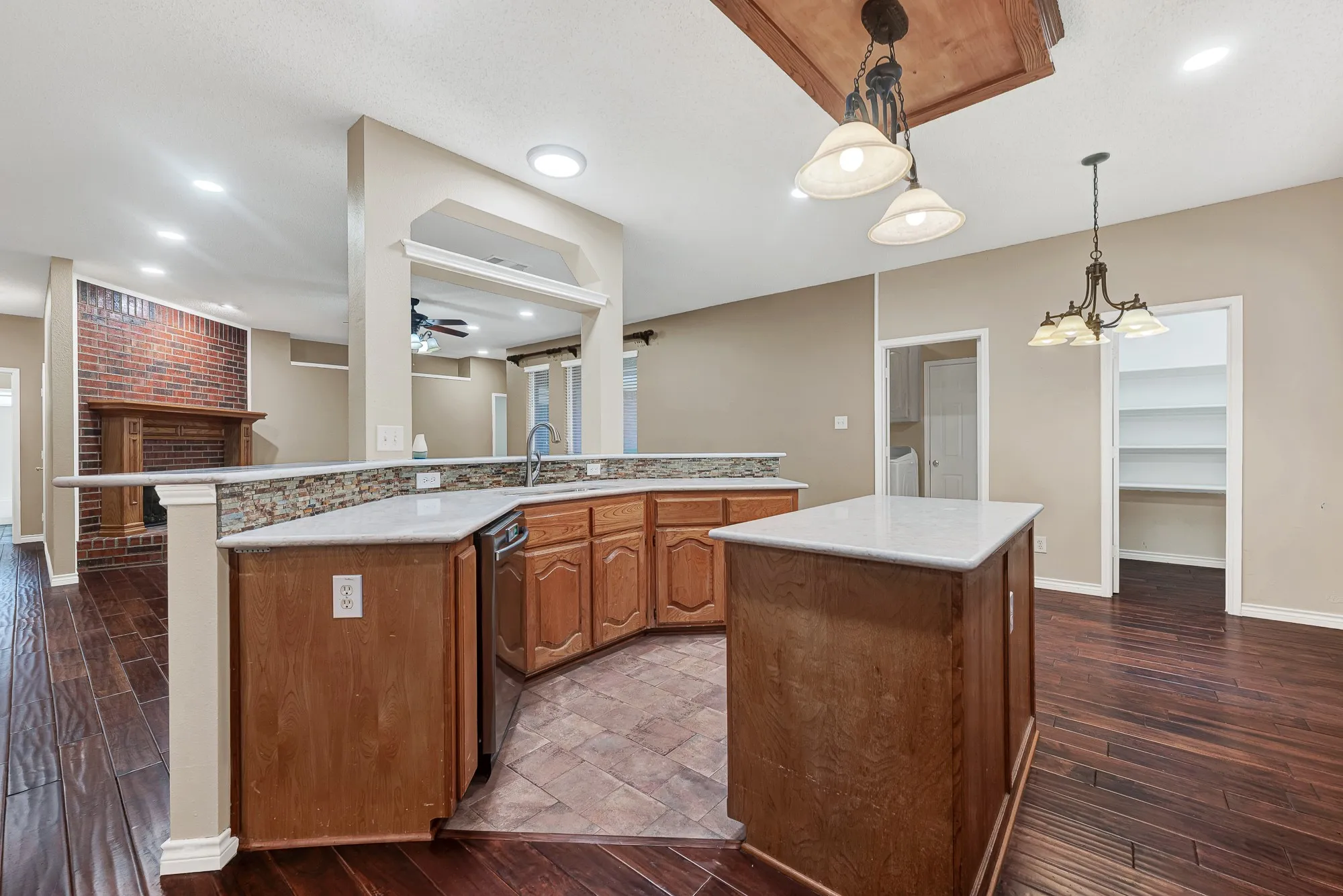 Nice size pantry and laundry off the kitchen.