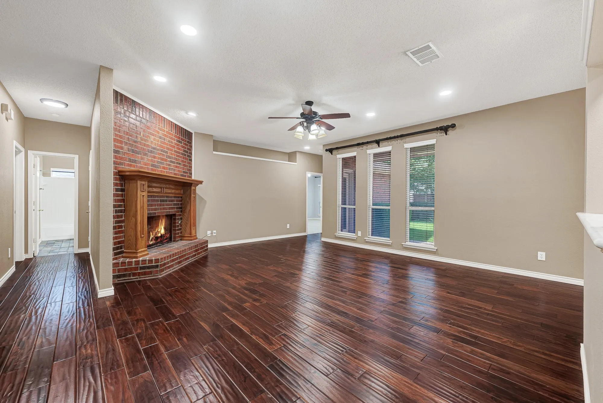 Family room at the center of the home.