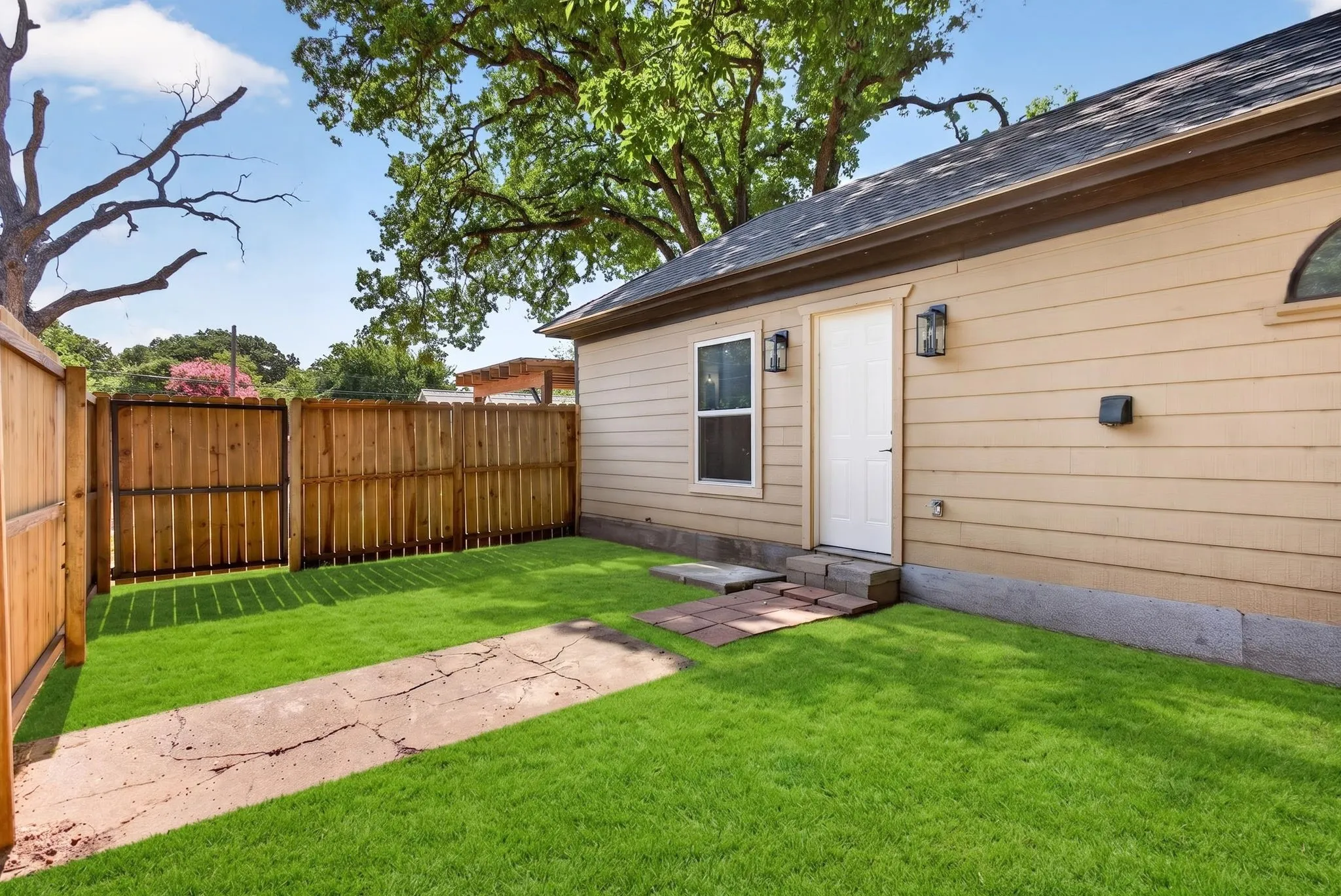 Back yard to guest house