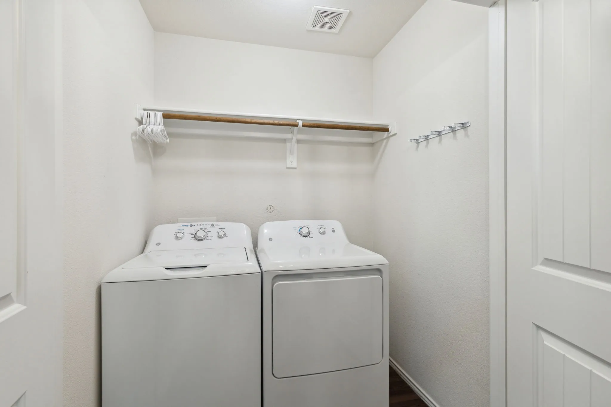 Space for a full size washer and dryer.