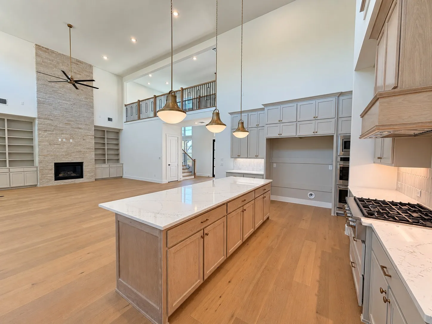 Kitchen and family room