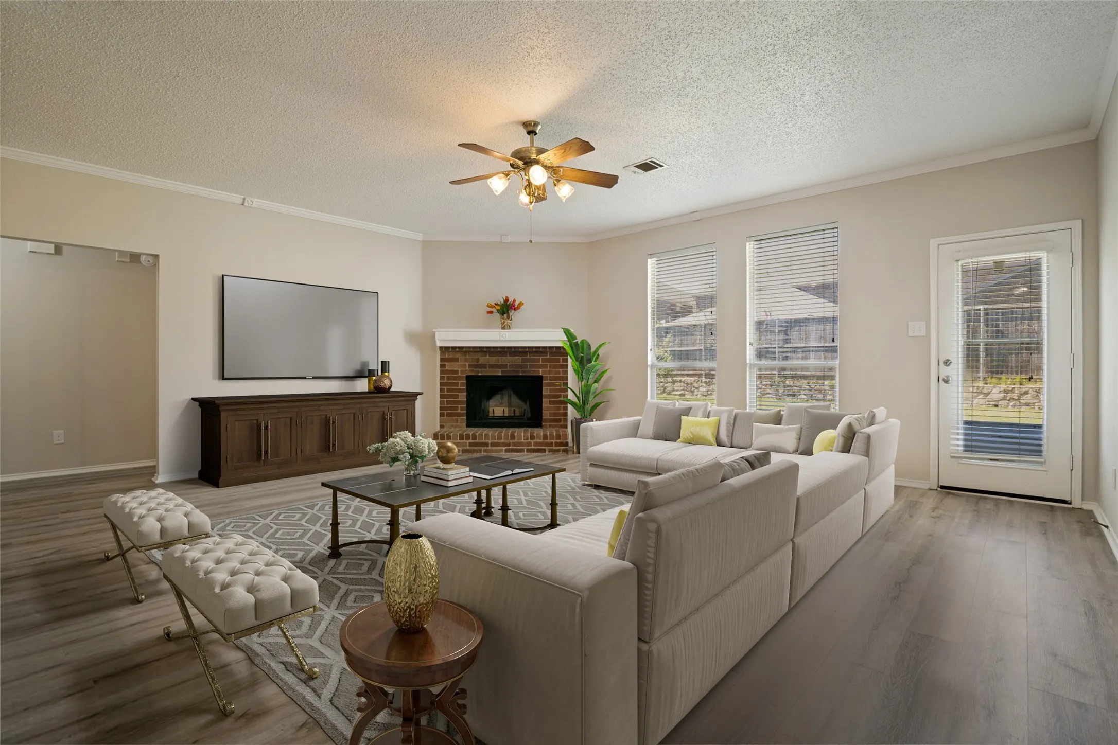 Virtual staging of Living room