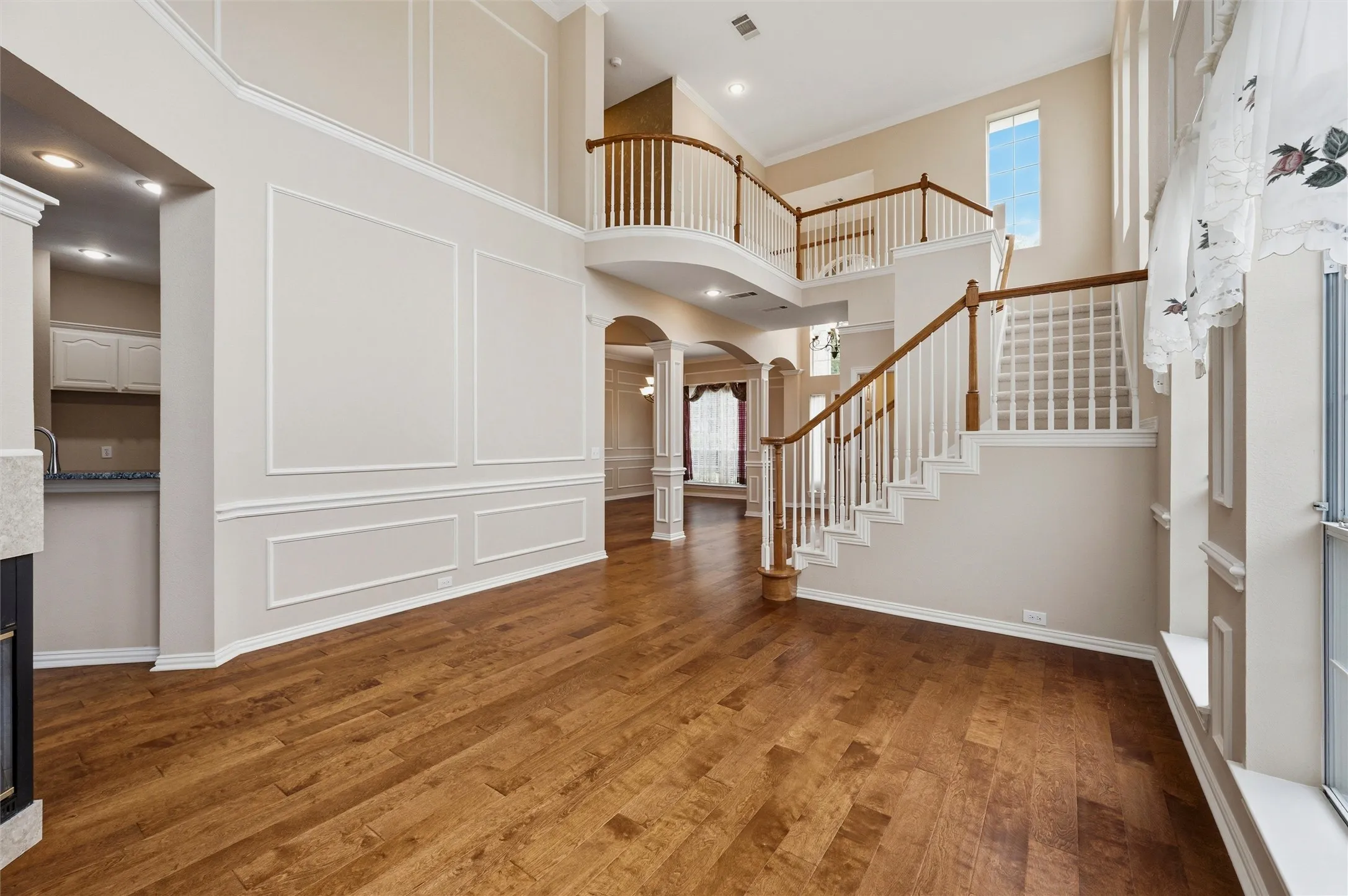 View of office or 3rd living area - for stairs to 3 more bedooms and 2 baths