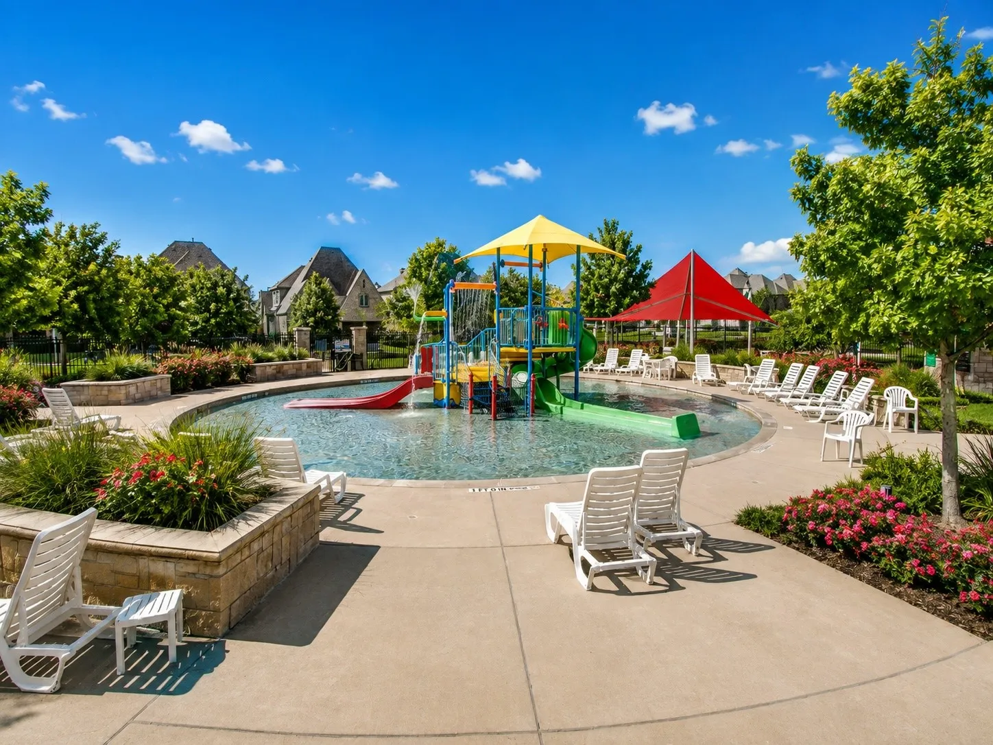 Enjoy the community splash pad - perfect for hot summer days!