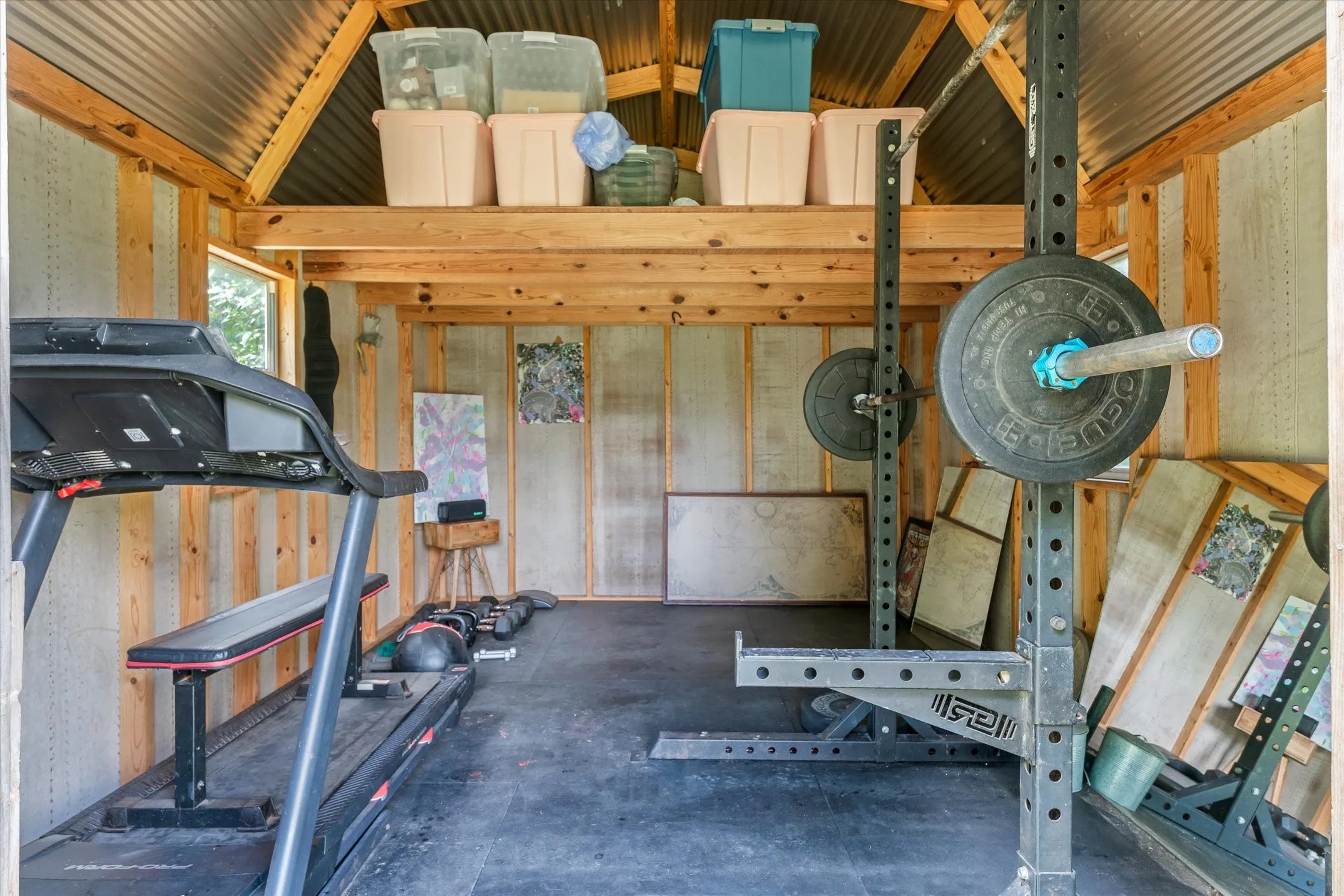 Storage or use as workout room