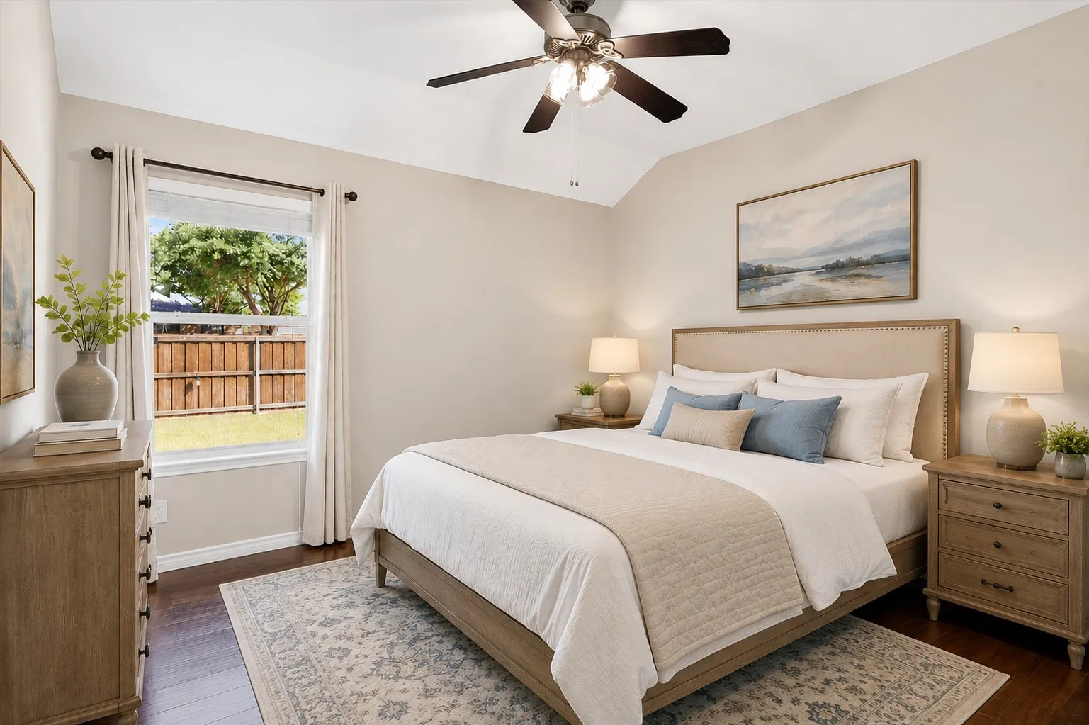 One of three secondary bedrooms