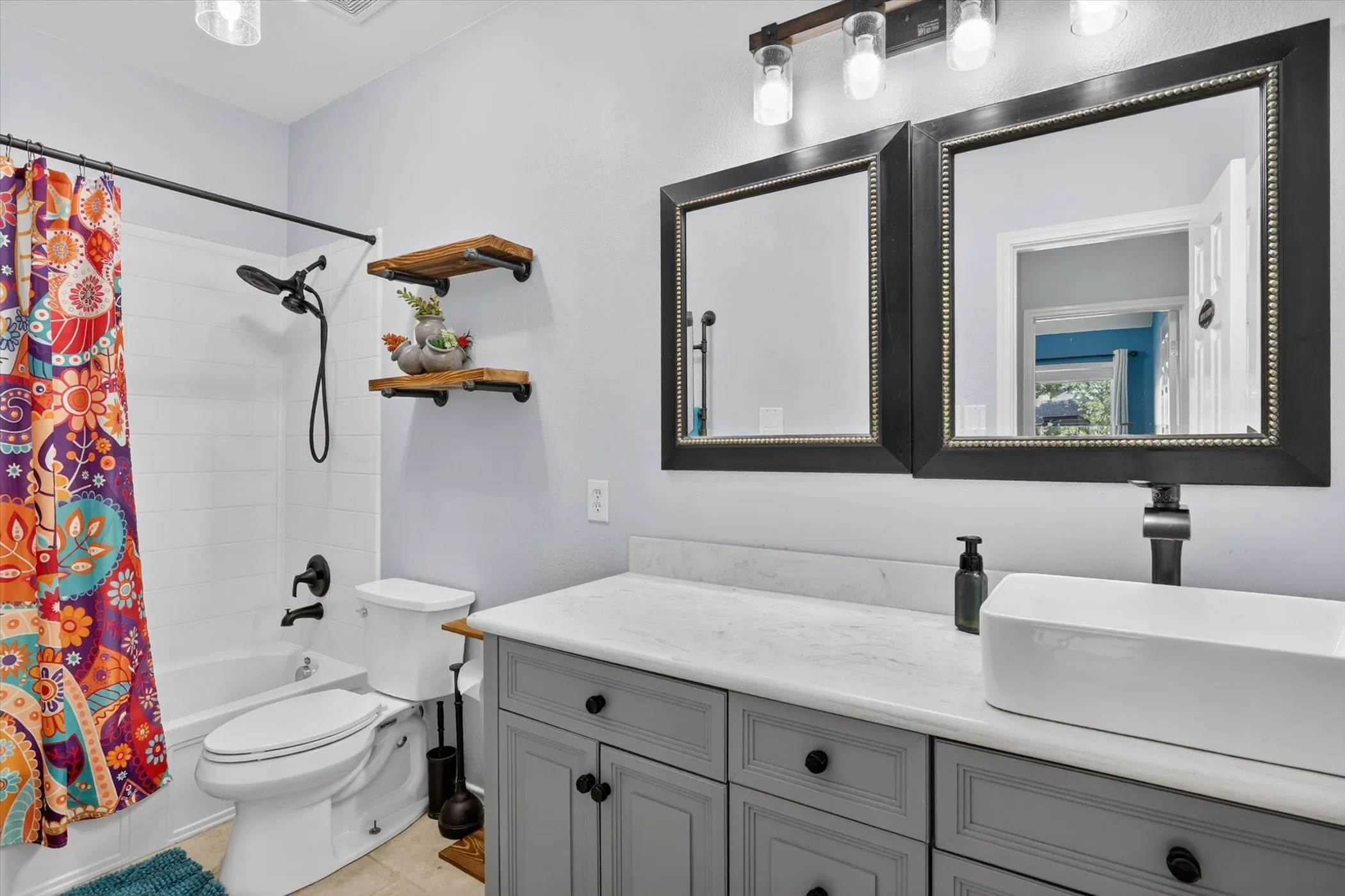 newly upgraded secondary bathroom