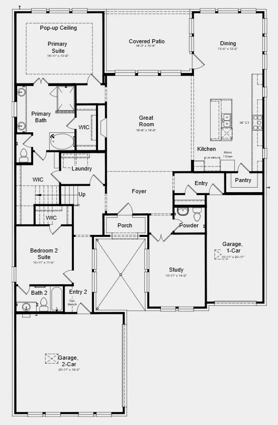 Additional Highlights Include: upgraded flooring and countertops, tiled shower floor in primary bath, and upgrade cabinet package.