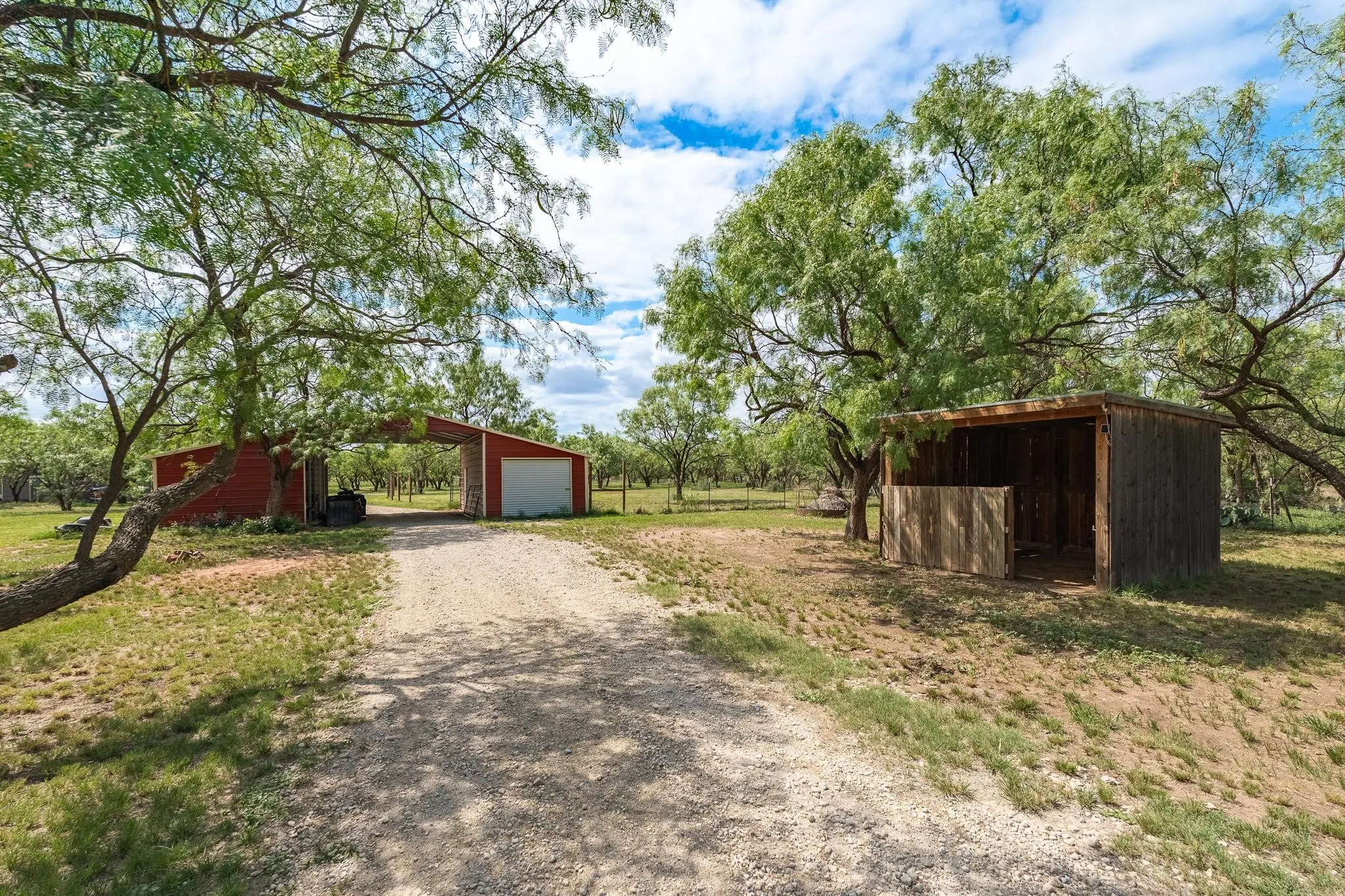 carport/barn and loafing shed