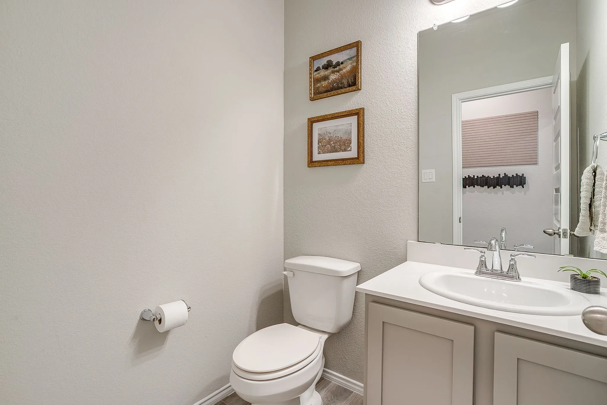 Downstairs half bath.