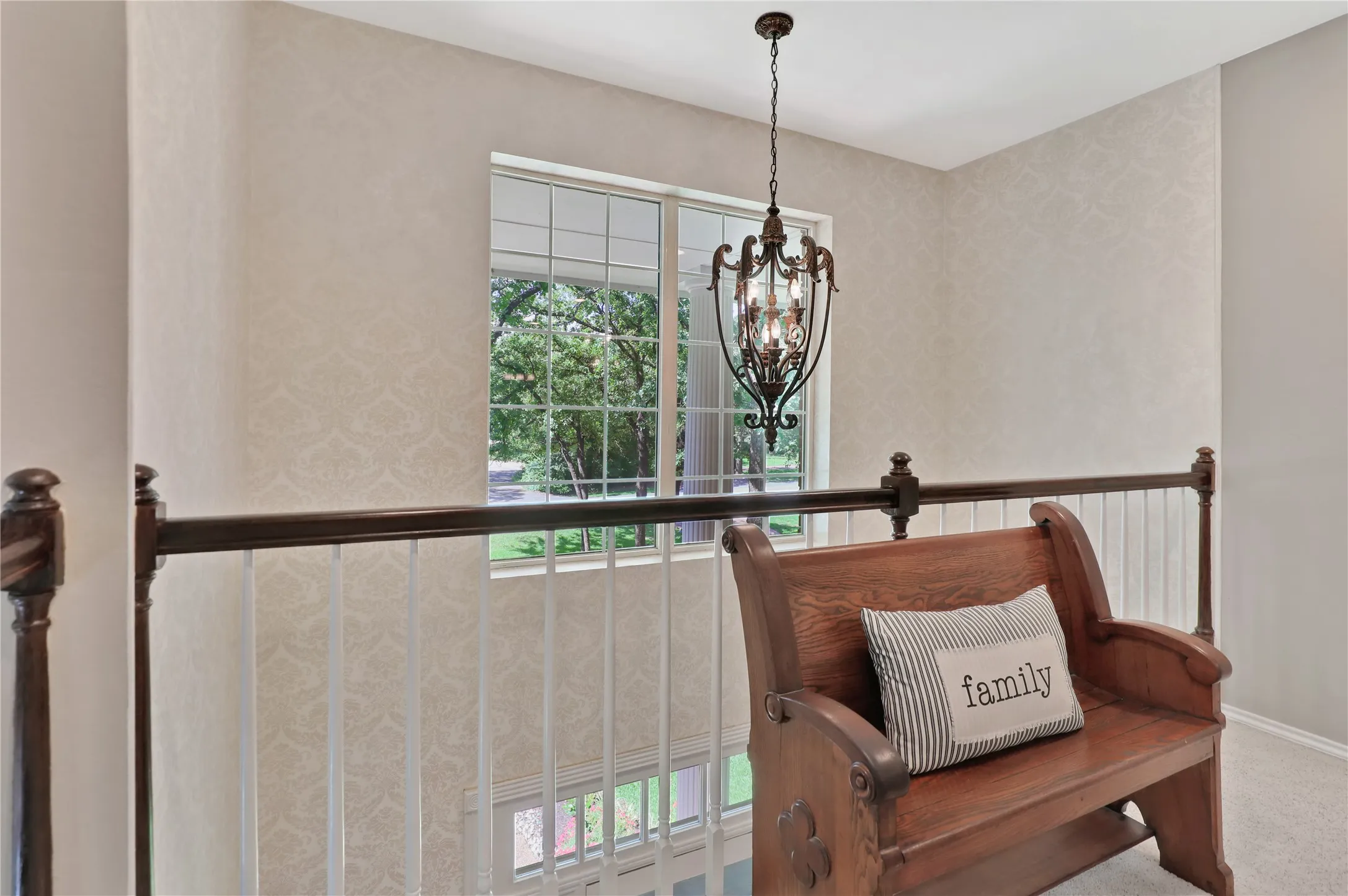 Family room overlooking living room