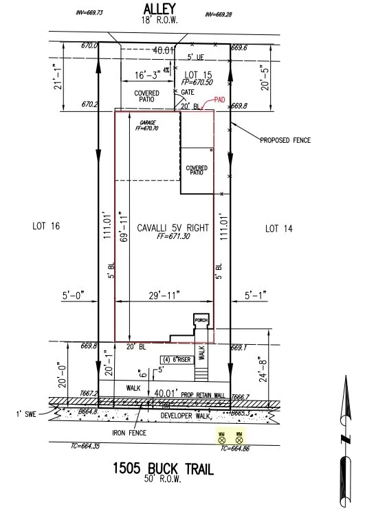 1505 Buck Trail Preliminary Plot Plan