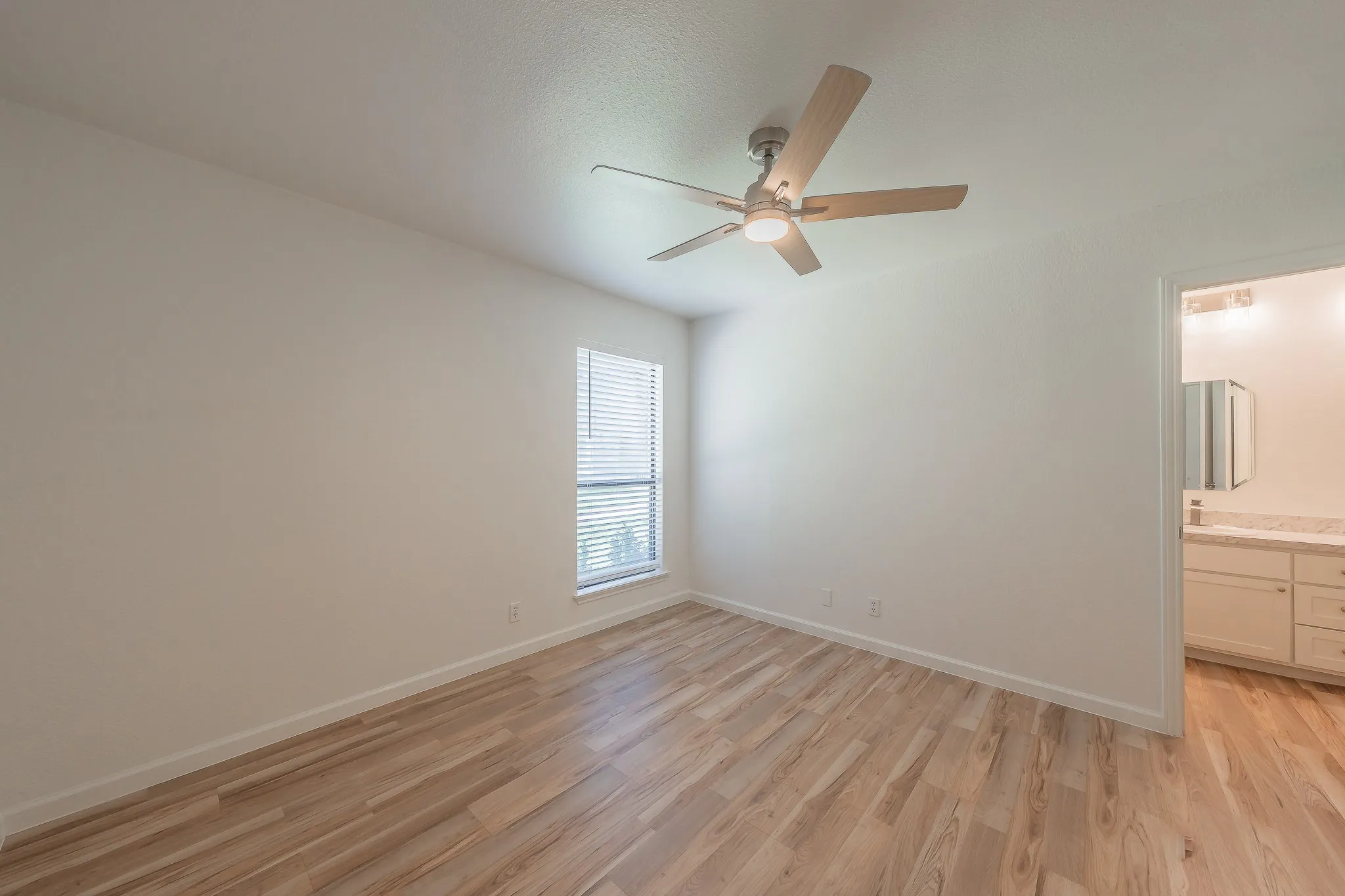 Bright primary bedroom