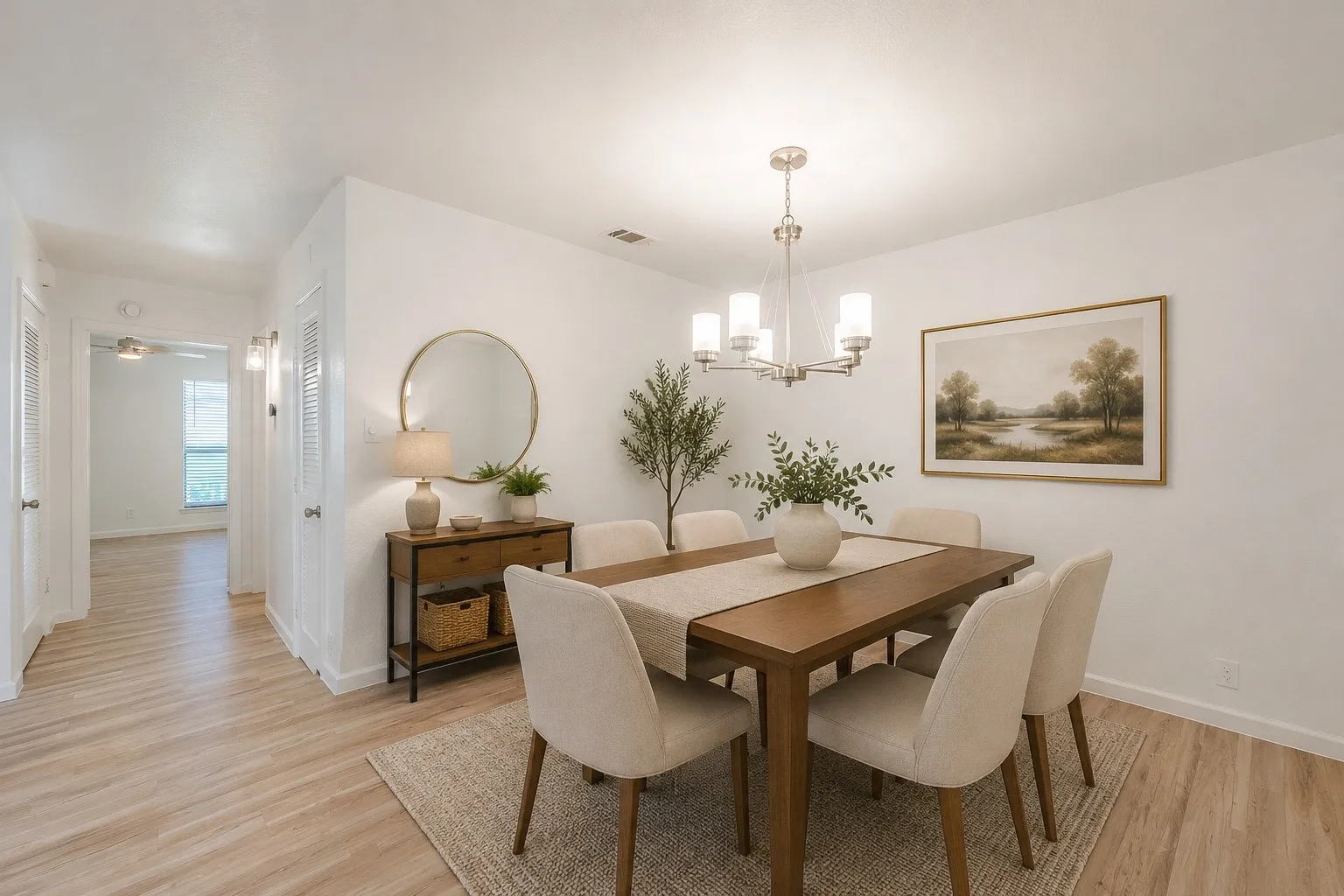 AI Staged Dining area
