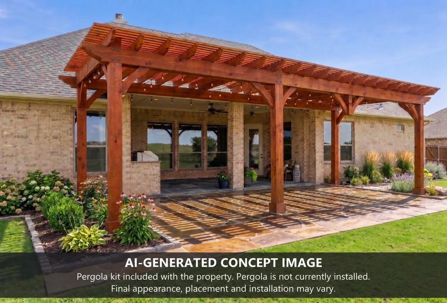 This pergola kit comes with the home!