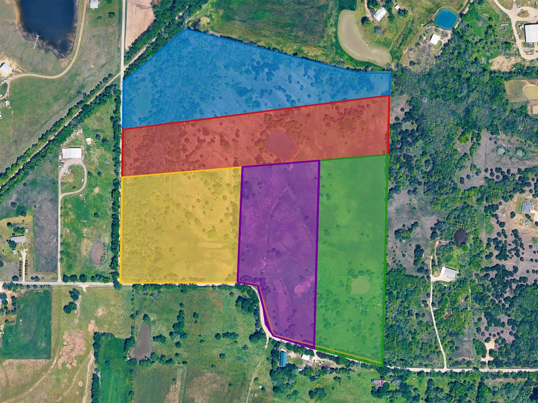 Property Survey. Depicting the various parcels and their boundaries within the property