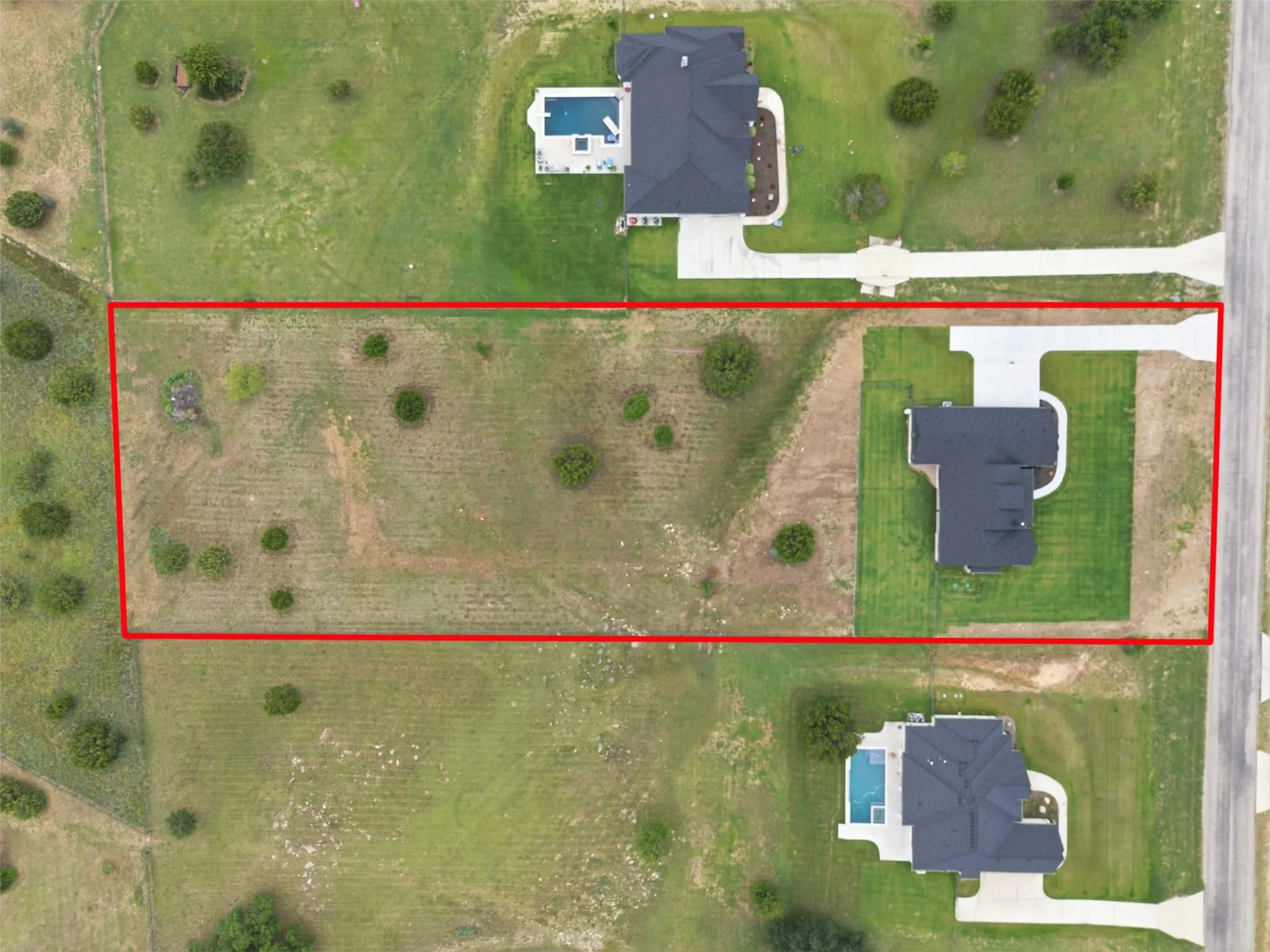2 acres, fully useable and fenced