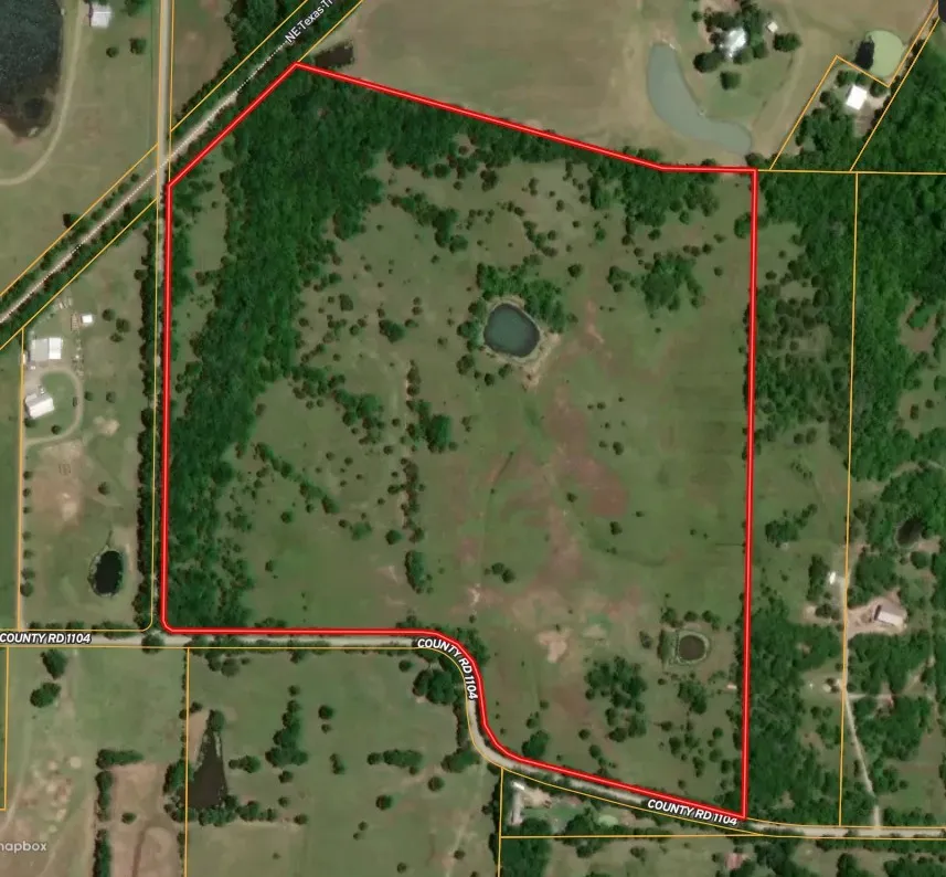 Plat Map. Illustrating the property's boundary and surrounding geographic features