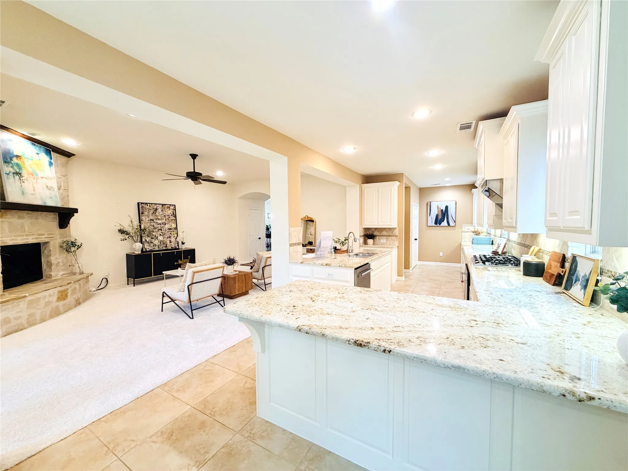 Kitchen with massive counter space