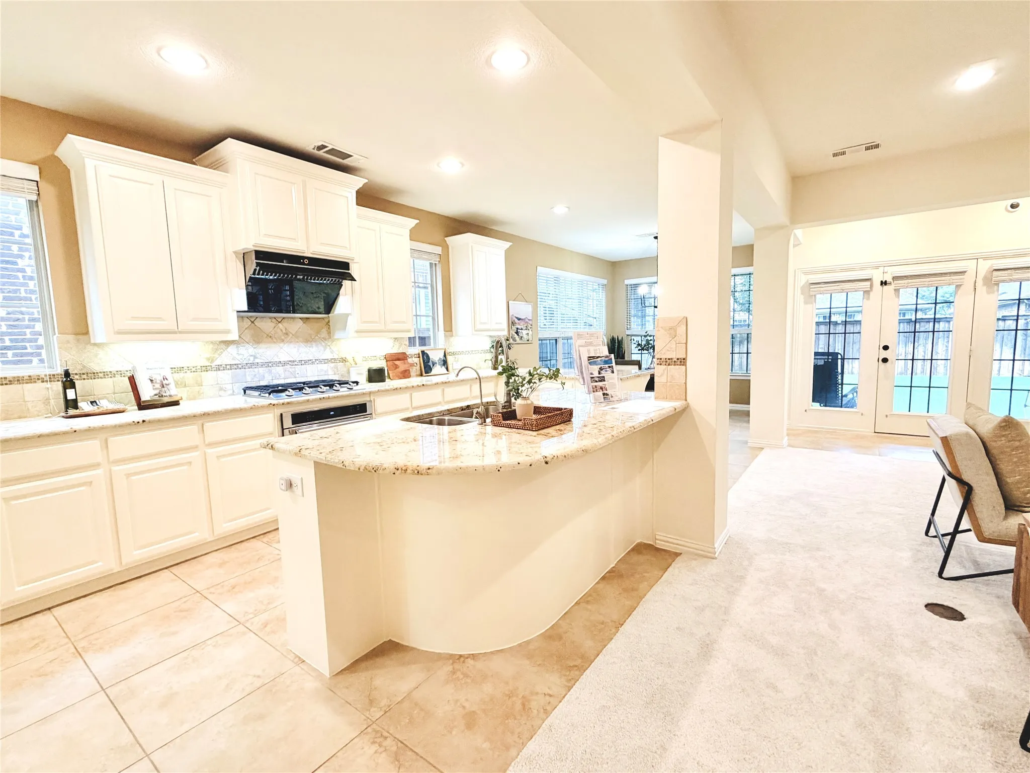 Kitchen with massive counter space