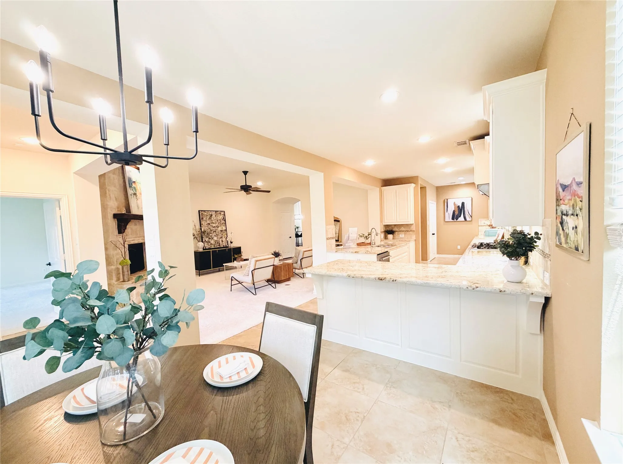 Kitchen with massive counter space