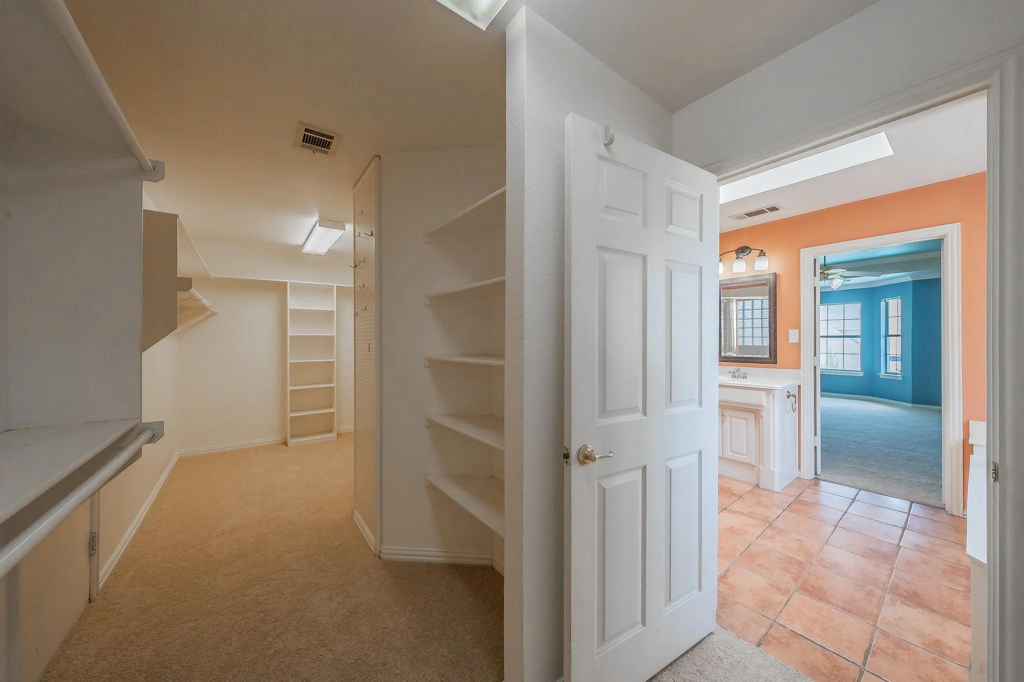 Primary suite massive closet.