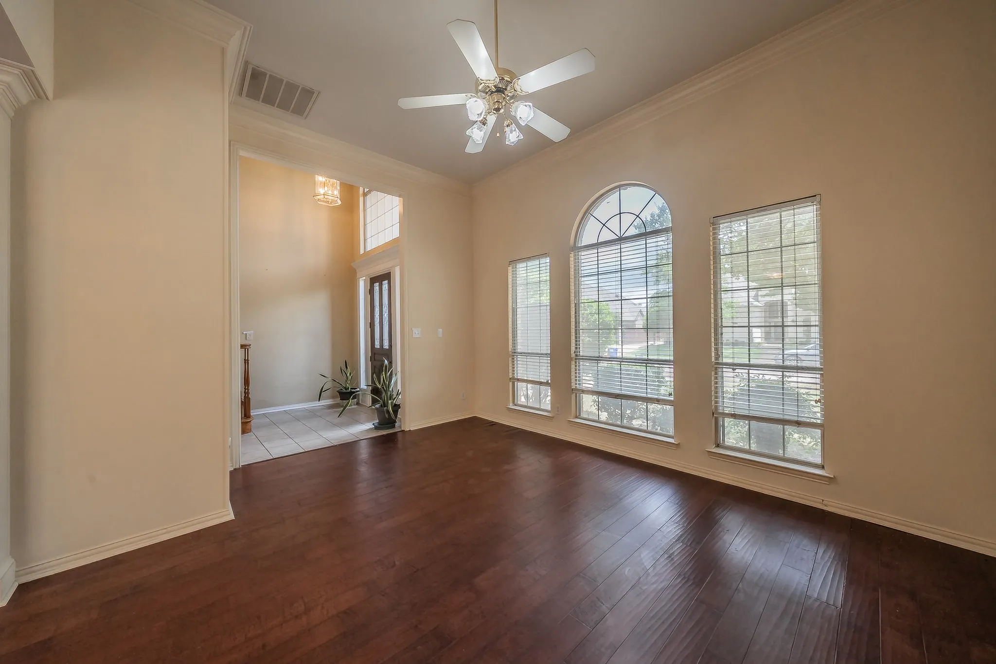 Formal dining and living room off foyer.