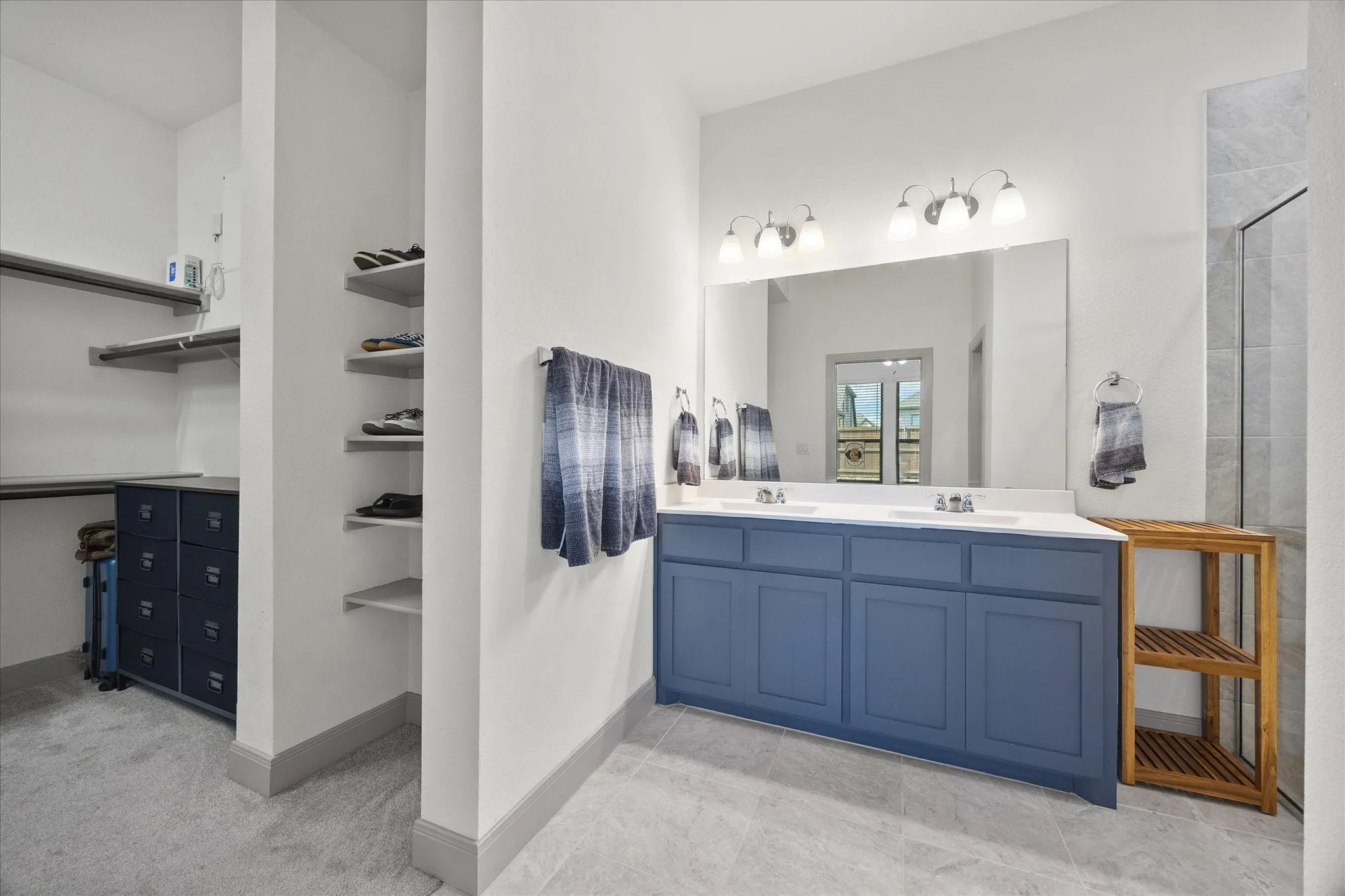Master bath includes his and her vanities