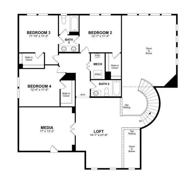Beazer Homes Lovers Landing Madison Floorplan.