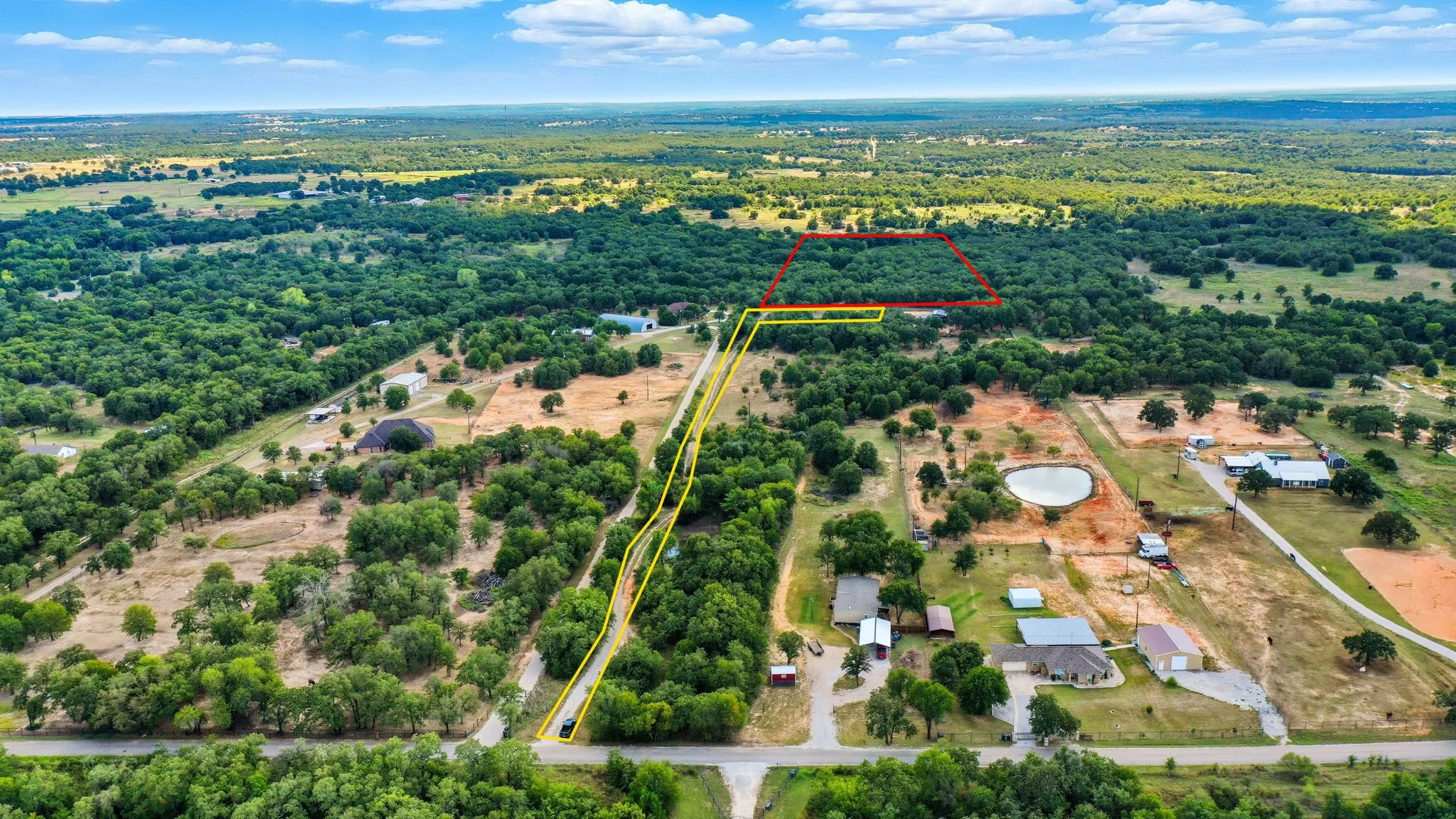 View of rural area featuring property parcel outlined
