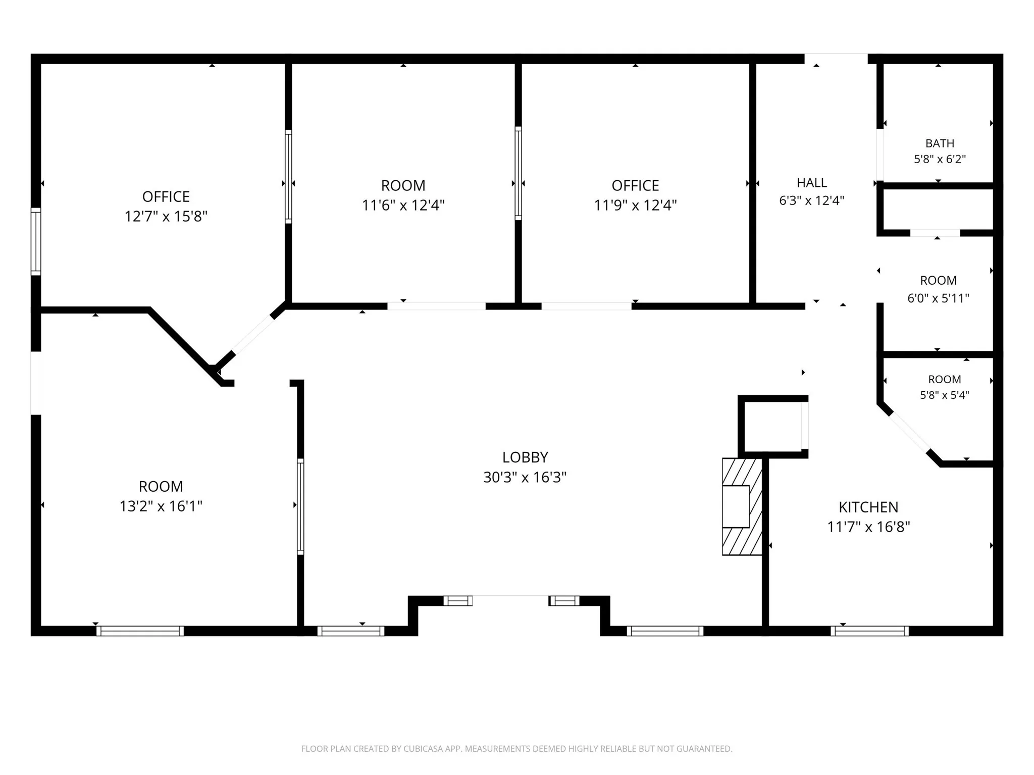 Floor plan - Measurements may not be exact.