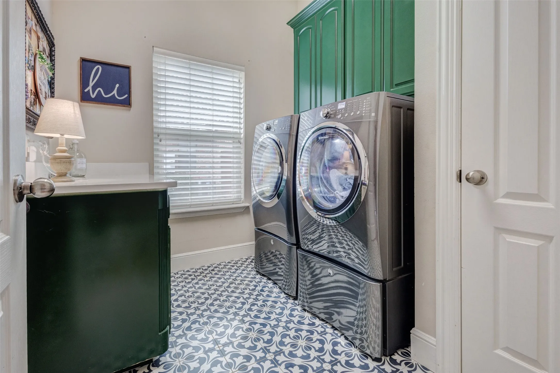 Laundry Room with folding table